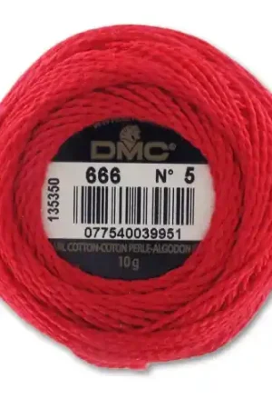 Coton perlé DMC  n°5 Rouge (666) x45m Ultimissimo Modello