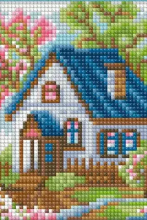 A Buon Prezzo Kit ricamo diamante - Il chalet nella autunno - Diamond Painting