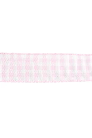 Ruban vichy Mokuba 14 mm - Rose clair - Blanc x50cm Compra Oggi Stesso