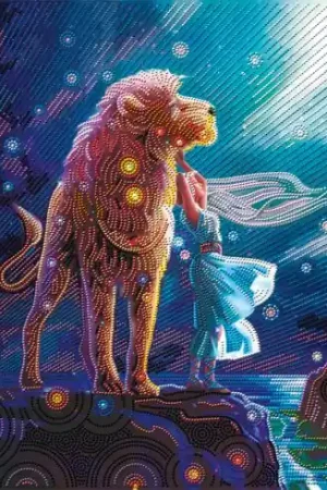Offerta Limitata Kit ricamo diamante - Il leone e la ragazza - Diamond Painting