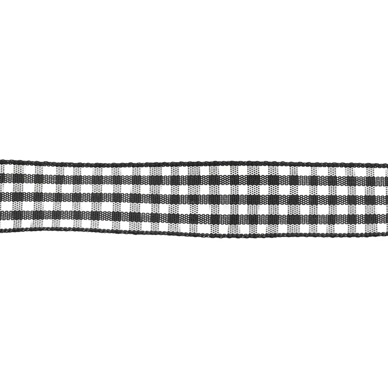 Offerta Limitata Ruban vichy Mokuba 14 mm - Noir - Blanc x50cm