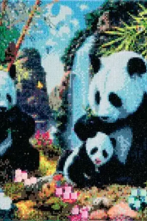 Kit ricamo diamante su telaio - Valle dei panda - Crystal Art D.I.Y Bestseller