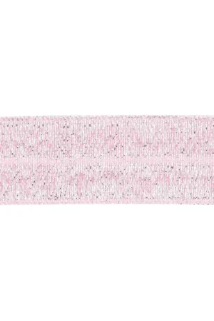 Ruban élastique plat 16 mm - Rose clair pailleté x1m Reso Gratuito