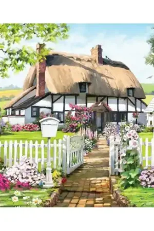 Kit ricamo diamante su telaio - Cottage di rose - Crystal Art D.I.Y Sconto