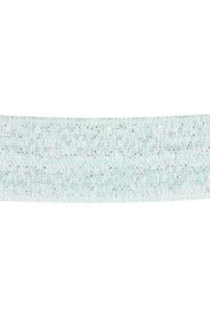 Occasione Imperdibile Ruban élastique plat 16 mm - Bleu clair pailleté x1m