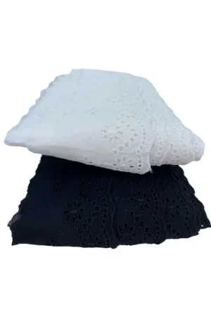 Scelto Dai Clienti Passamaneria Pizzo Sangallo Cotone Ricamo Fiore Traforato Onda Jaquard Smerlo Tondo Alto 8 Cm