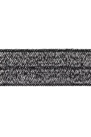 Ruban élastique plat 16 mm - Noir pailleté x1m Quantità Limitata
