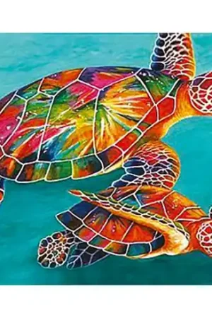 Kit ricamo diamante - Tartaruga marina - Wizardi Più Venduto