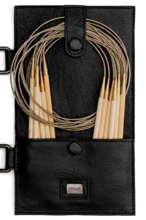 Custodia in Pelle Personalizzabile per Ferri Circolari e Cavi Muud Carita A Consegna Rapida