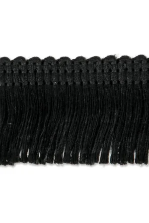Esclusivo Galon franges pour la création de bijoux et la customisation 25 mm Noir x1m