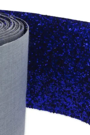 Galon fantaisie Glitter décoré de paillettes style caviar 10 cm Navy x10cm Nuova Collezione