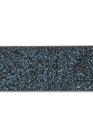Ruban fantaisie pailleté en matière synthétique 10 mm Blue/Black Glitter x1.2m Ultime Pezzi