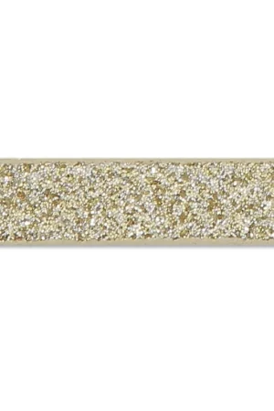 Ruban fantaisie pailleté en matière synthétique 5 mm Gold Glitter x1.2m Compra Oggi Stesso