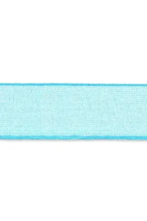 Ruban Organza 6 mm Bleu Turquoise x 1m Super Prezzo