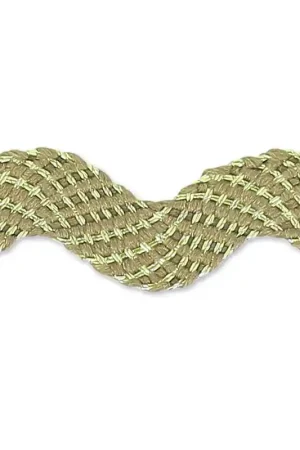 Ruban serpentine en lurex 8 mm Doré/Sand x 2m Reso Gratuito