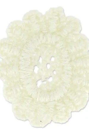 Offerta Lampo Dentelles guipures ovales 28x22 mm Ivoire x10