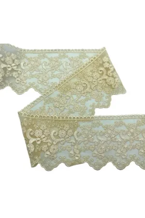 Più Venduto Passamaneria Tulle Pizzo Merletto Ricamo Fiore Fiocco Alto 10 Cm