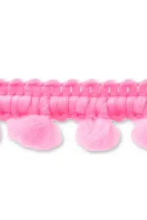 Galon mini pompons 11 mm Rose Fluo x1m Compra Online