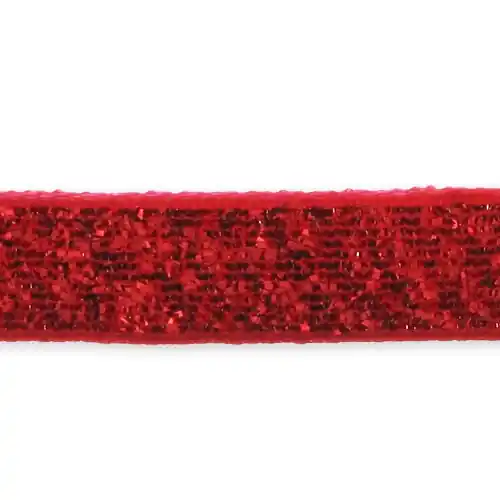 Reso Gratuito Ruban pailleté 10 mm Rouge x 2m