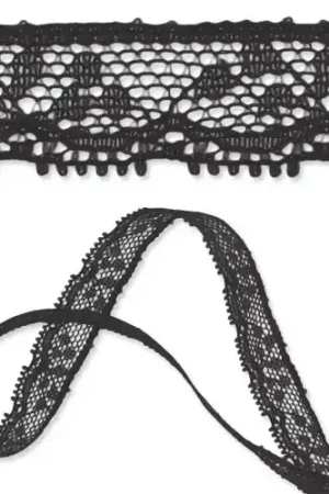 Saldi Dentelle Rachel 10 mm Noir x1m