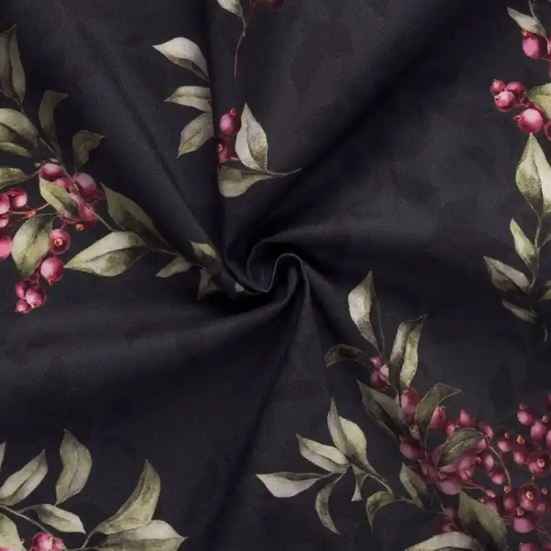 Tessuto in Cotone - Good Vibes - Ardisia Crenata - Gütermann Prezzo Basso