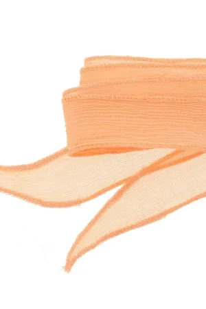 Prezzo Basso Ruban de soie 25 mm - Peach x85cm