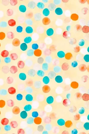 Tessuto Popeline - Cerchi Colorati Offerta Lampo