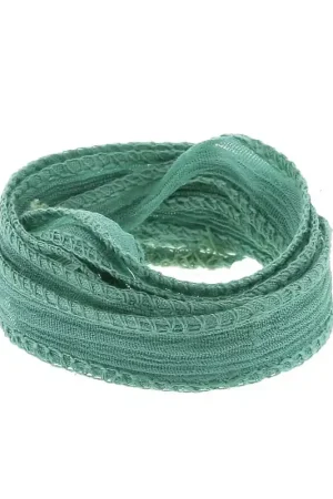 Ultima Occasione Ruban de soie 10 mm - Turquoise x85cm