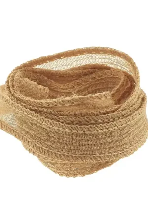 Offerta Lampo Ruban de soie 10 mm - Caramel clair x85cm