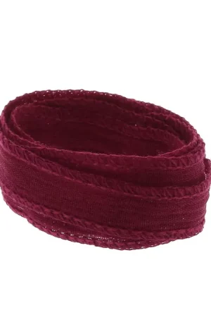 Novità Ruban de soie 10 mm - Rouge foncé x85cm