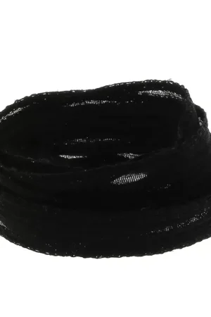 Saldi Ruban de soie 10 mm - Noir x85cm