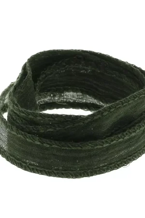 Offerta Ruban de soie 10 mm - Kaki x85cm