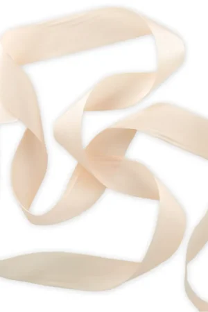 Ruban de soie 25 mm Beige x 1m Popolare