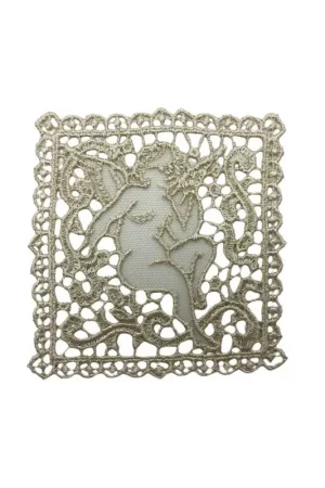 Applicazione Centrino Quadrato Sottobicchiere Tulle Macramè Ricamo Angelo Cm 10 Acquista Ora