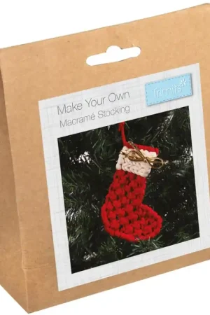 Kit di Macramé per Natale - Ornamento Calzino - Trimits Direttamente Dal Produttore