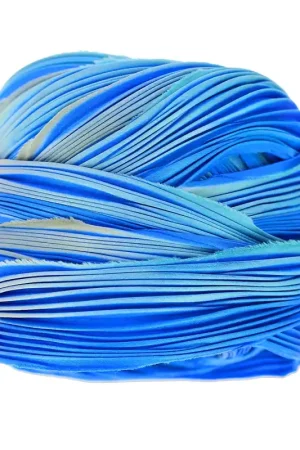 Offerta Lampo Ruban twill de soie Shibori Crystal Blue Persuasion x10cm