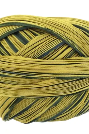 Soddisfatti O Rimborsati Ruban twill de soie Shibori Indigo Gold x10cm