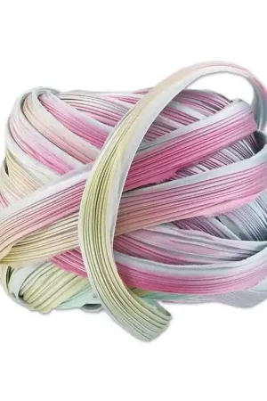 Pagamento Sicuro Ruban de soie Shibori Silver Lining Borealis x10cm