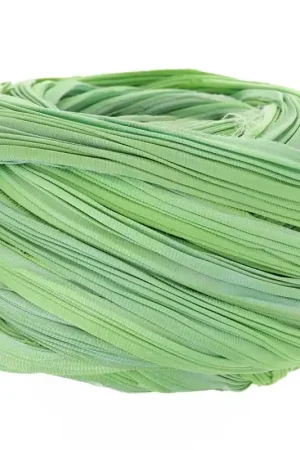 Ruban de soie Shibori Spring Green Borealis x10cm Professionale