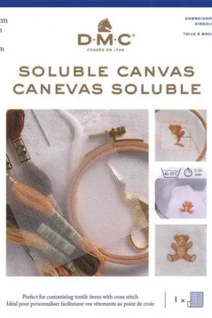 Novità Tela da ricamo - Canovaccio DMC solubile (Soluble Canvas) - DMC