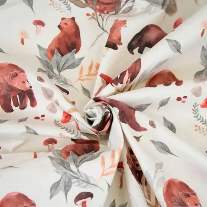 Tessuto Poplin Katia - Bear Country Dance Offerta Del Giorno