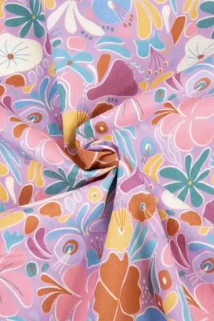 Tessuto Poplin Katia - Easter Flowers Non Perdere