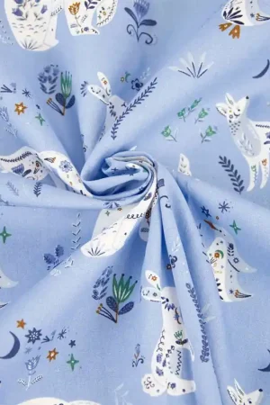 Nuova Collezione Tessuto Poplin Katia - Ice Skating