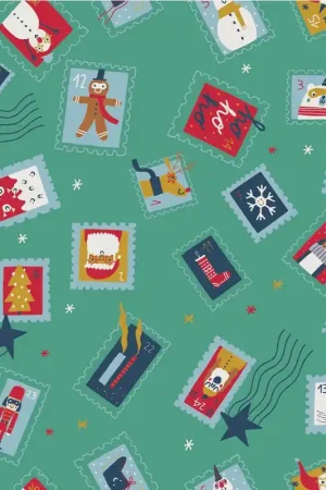 Tessuto Poplin Katia - Letter Stamp Offerta Lampo