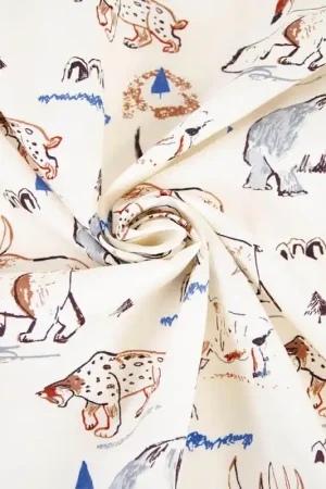 Popolare Tessuto Poplin Katia - Prehistoric Dance