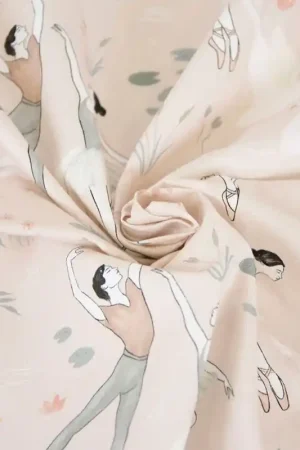 Offerta Lampo Tessuto Poplin Light Print Katia - Swan Dance Ballet