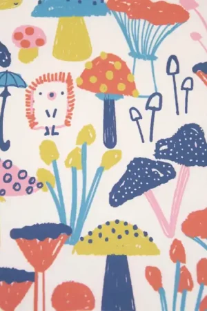 Solo Oggi Tessuto Raincoat PU Print Katia - Mushroom Rain