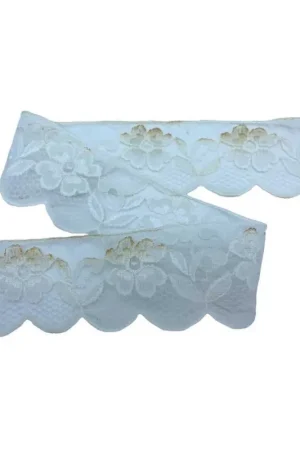 5 Metri Pizzo Mano Semirigido Decorazione Maltinto Bianco Latte Alto 7 Cm Prezzo Ridotto