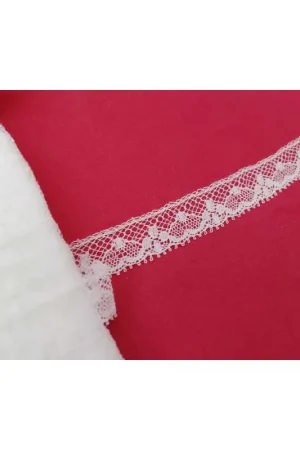 Passamaneria Merletto Pizzo Ricamato Valencienne Fiore Pois Cotone Alto 13 Mm Reso Gratuito