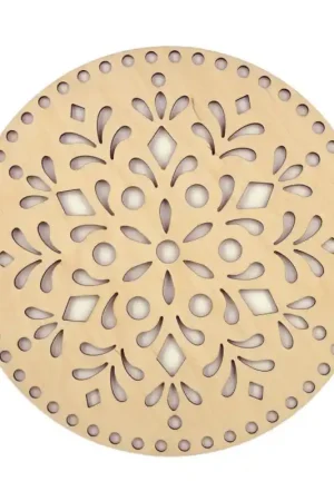 Base in Legno 25 cm Floral Mandala - Durable Nuovo Arrivo